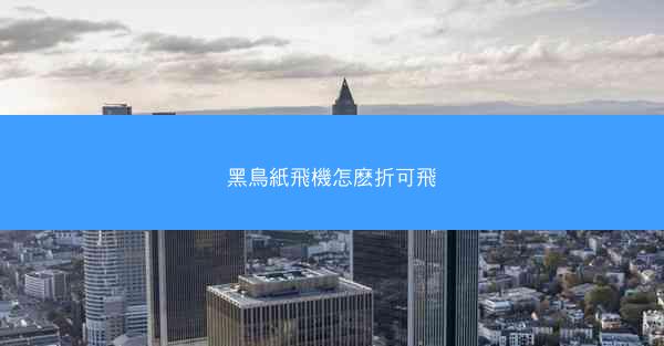 黑鳥紙飛機怎麽折可飛