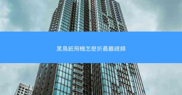 黑鳥紙飛機怎麽折最難視頻
