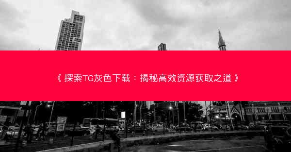 《探索TG灰色下载：揭秘高效资源获取之道》
