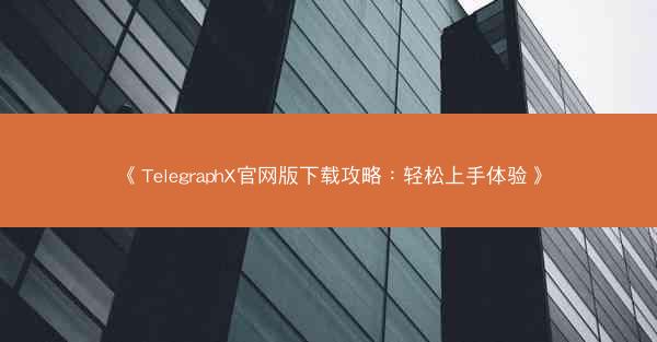 《TelegraphX官网版下载攻略：轻松上手体验》