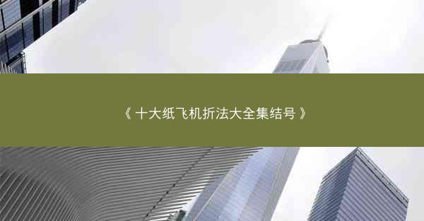 《十大纸飞机折法大全集结号》