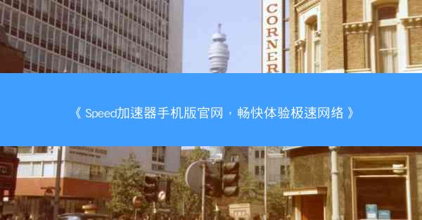 《Speed加速器手机版官网，畅快体验极速网络》