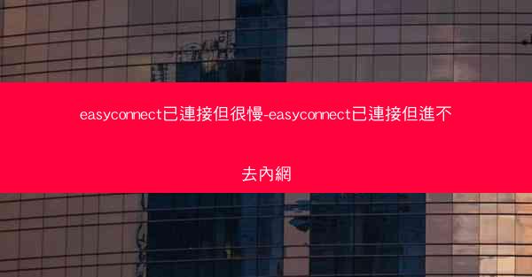 easyconnect已連接但很慢-easyconnect已連接但進不去內網
