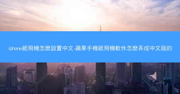 iphone紙飛機怎麽設置中文-蘋果手機紙飛機軟件怎麽弄成中文版的